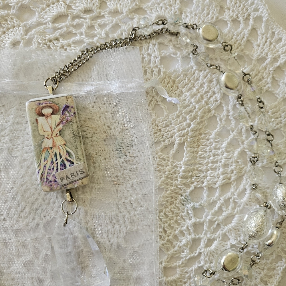 Handmade Altered Dominos Necklace